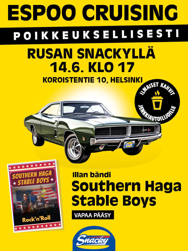 Espoo Cruising Rusan Snackyllä – Snacky